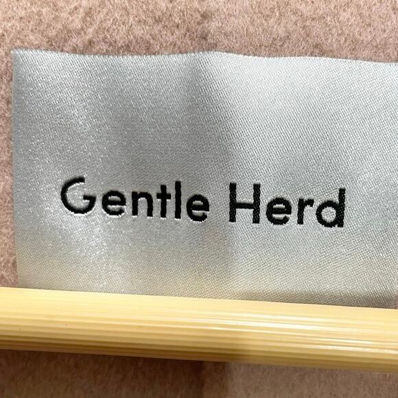 Gentle Herd Wool Belted Coat In Ash Rose Large - Picture 4 of 5